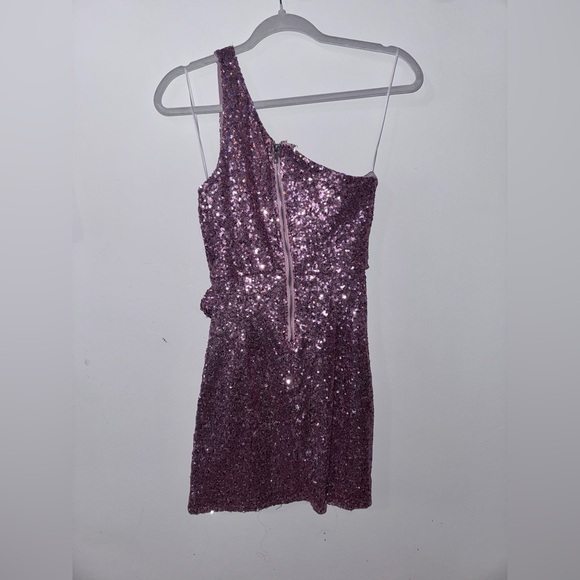 Hello Molly US 4 Pink Sparkly Mini Dress - Picture 7 of 7
